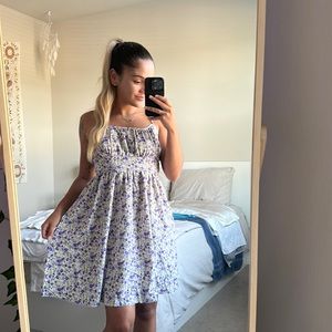 Purple floral dress